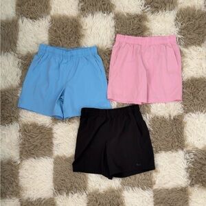 DSG Boys Agility shorts Set of Three Casual Shorts in Blue, Pink, and Black